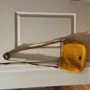 Yellow Coach crossbody purse